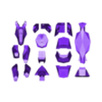 horse_primary_color.stl 🐴🦄Puzzle de cavalos e unicórnios em baixo relevo