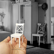 > 7 IKEA ING Qi DOLLHOUSE MI ¥ 1:12 Miniature model of IKEA-INSPIRED Ingolf Chair for 1:12 Dollhouse