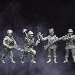 Romanian-Infantry.png Download file 28mm WW2 Romanian Infantry Squad • 3D printable object, RedDawnMiniatures