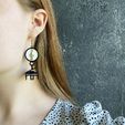 piano_earrings_pic3.jpg STL file Mini Grand Piano Music Treble Clef Clip-on or Dangle Earrings・3D printable model to download