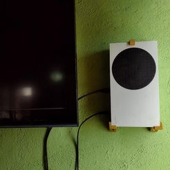 soporte.jpg STL file Soporte xbox series s pared・Model to download and 3D print