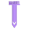 MANUEL.stl MANUEL / NAME / BOOKMARK / GIFT / BOOK / BOOK / SCHOOL / STUDENTS / TEACHER