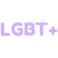 LGBT+ TEXT.stl LGBT+ LOGO
