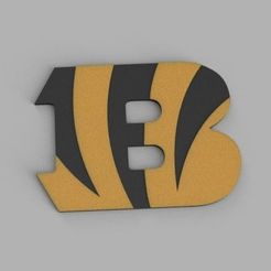 Render Bengals.jpg Free 3D file Bengals keychain・3D print design to download
