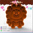 121-Leon-parado.jpg Standing Lion cookie cutter - Lion cookie cutter