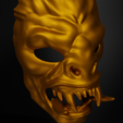 5.png Orc Face Helmet Troll Face Mask - Warrior Orc Mask Part 3D print model
