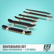 1.jpg Skateboards set in 1/24 scale for diorama - 6 models