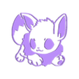 EEVEE CUTE B.stl БРЕЛОК / КОЛЬЦА ДЛЯ КЛЮЧЕЙ : EEVEE CUTE