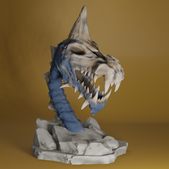 D1.png STL file Dracolich Bust・3D printer model to download