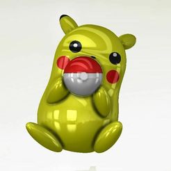 PİGACHU-1.jpg Archivo STL gratuito MINI FIGURA 3D・Objeto imprimible en 3D para descargar