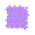 Puzzle_16_ALL.stl Jigsaw Puzzle, 16 Distinct Pieces, Shapes & Patterns