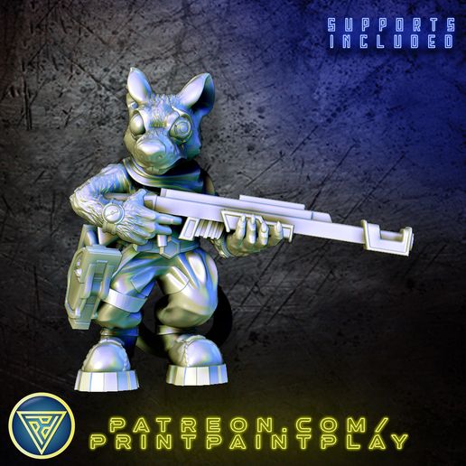 STL file Space Ratfolk Sniper・3D printing template to download・Cults