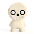 Bone-Head-front.png 3D Printable Cute Bonehead Skeleton Figure STL - Ideal for Personal & Commercial Crafting
