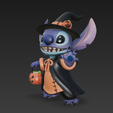perfil.png Stitch Halloween Wizard 3D Printable - Spooky Collectible Model