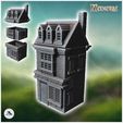 1-PREM.jpg Multi-storey brick store with roof windows, chimney and shopfront sign (7) - Medieval Gothic Feudal Old Archaic Saga 28mm 15mm RPG
