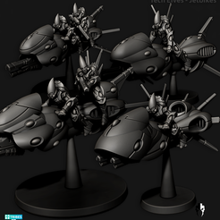 Tech_Elves_Flying_Jetbikes.png Fichier 3D Tech Elves - Escouade de motojet・Objet pour impression 3D à télécharger
