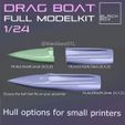e0.jpg VINTAGE DRAG BOAT FULL MODELKIT 1-24TH