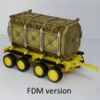 FDM version Sci-fi container trailer + simplified version for FDM (filament) printer