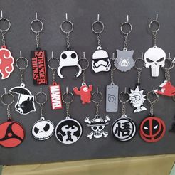 Keyrings.jpg Fichier STL Porte-clés assortis・Modèle imprimable en 3D à télécharger