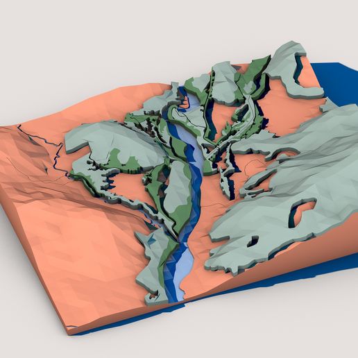 Low-Poly-Landscape0002.jpg Low-Poly Canyon & River Terrain - Mapa estilizado de paisaje en 3D