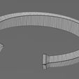 wf0.jpg Twisted rectangular section cuff bracelet size M 3D print model