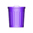 TrashCan.obj Classic Trash Can