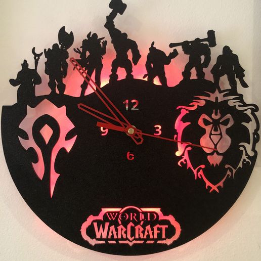 Download STL file World Of Warcraft Clock 1 • 3D print design • Cults