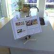 3.JPG Free STL file Recipe book / iPad / tablet holder・3D printing idea to download