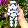 02.png Star Wars Storm Trooper MultiColor Flexi Print-In-Place + figure & keychain