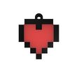 2-PIXEL-HEART}.jpeg PIXEL HEART - Retro Style - Keychain