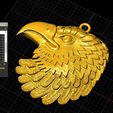 Screenshot_6.jpg Eagle pendant Jewelry medallion 3D print model