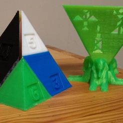 3D_Pyramid_and_tangram_Holder.jpg Free 3D file 3D Pyramid Tangram with Sphinx Holder・3D printer model to download