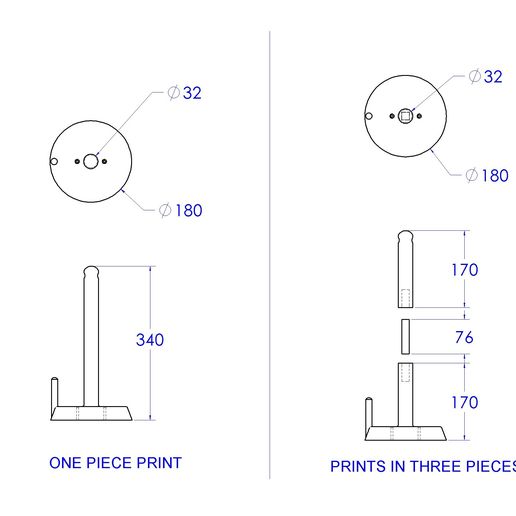 Paper Towel Roll Concept DWG.JPG Porte-serviettes debout - Moderne
