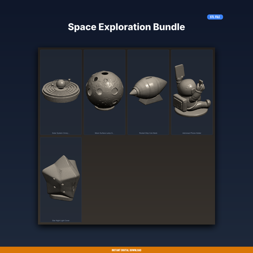 Space Exploration Bundle - 5-Model STL Bundle