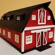 HO Scale Big Red Barn