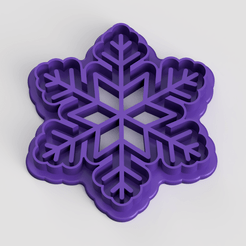 SnowFlake.png STL file Snowflake Cookie Cutter・Model to download and 3D print