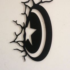 ac4cd686e29b02fde457bf35ea98d674.jpg STL file Captain America shield wall decoration・3D printer model to download, MikeD73