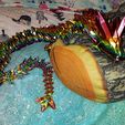 Kristalldrache, bewegliches Flexi-Wackeltier, Druck an Ort und Stelle, Fantasy