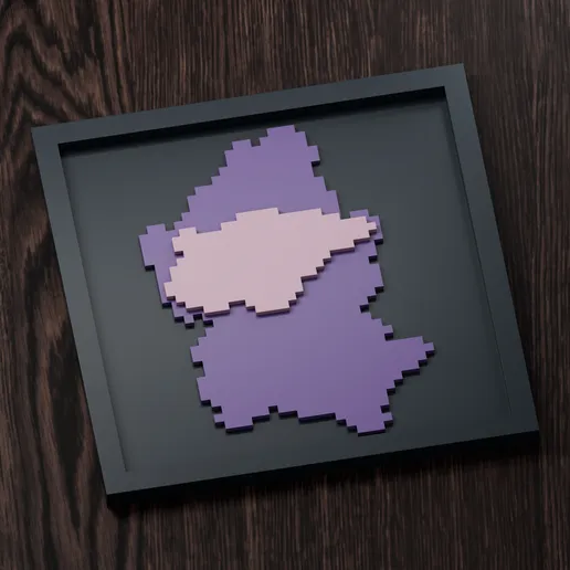 Slowking Line - Pokemon Silhouette Frame | Box sprite | STL