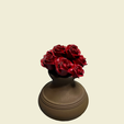 Projeto-Remover-fundo.png Clay Vase with Roses