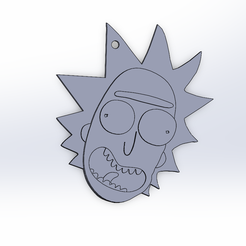 porte-clef-rick.png STL-Datei schlüsselanhänger rick・3D-Drucker-Vorlage zum herunterladen