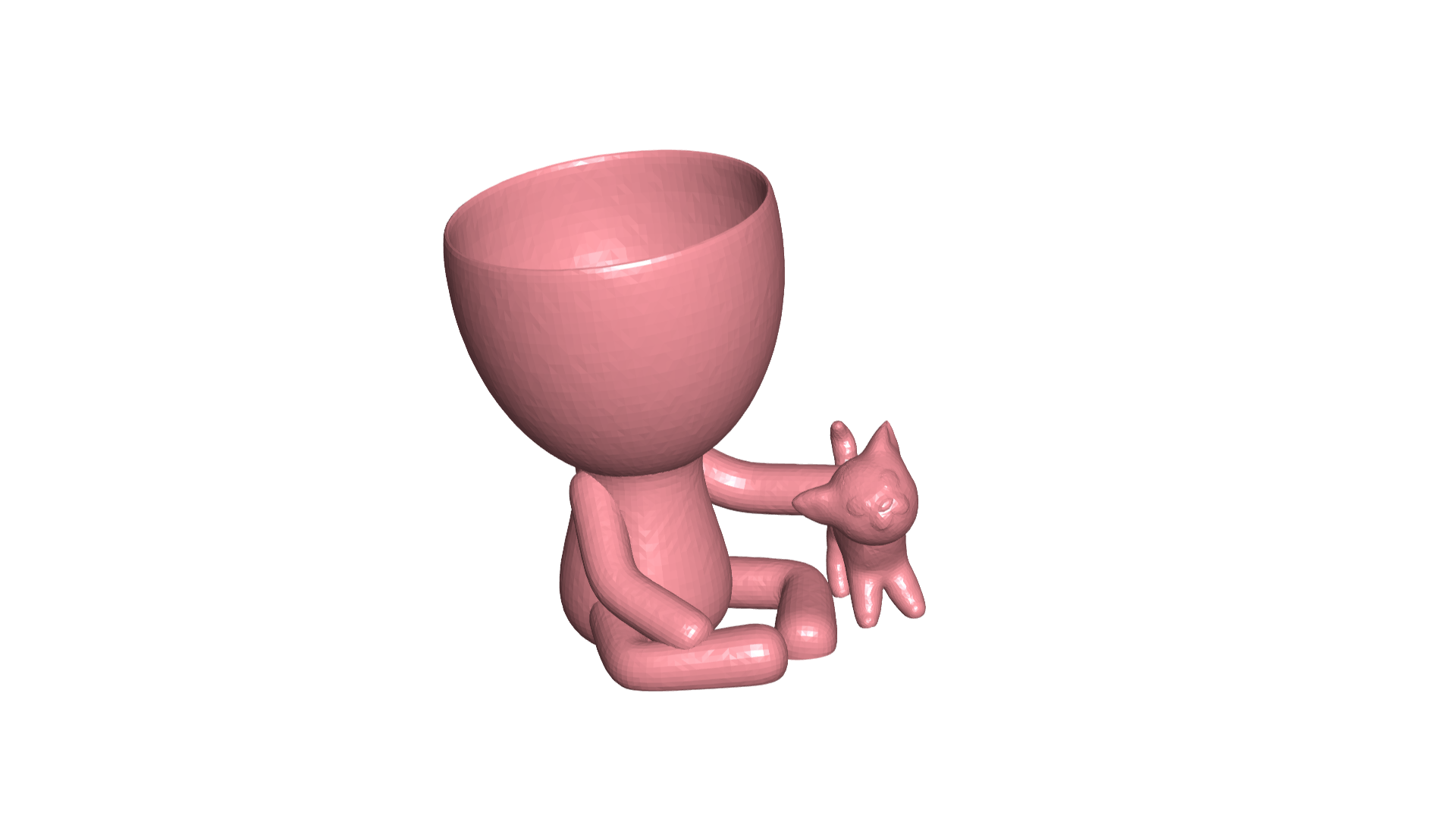 Robercat_0.png Archivo STL gratis Jarrón Maceta Robert con mascota Gato N° 111 - Robert Planter Vase with Cat Pet N ° 111・Diseño de impresión 3D para descargar, CREATIONSISHI