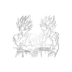Vegito-Gogeta.png Файл STL Настенное искусство Вегито и Гогета・3D-печатная модель для загрузки