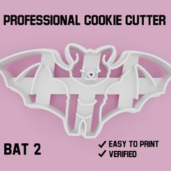 Bat-2.jpg STL-Datei Fledermaus 2 Ausstecher・3D-druckbares Modell zum Herunterladen