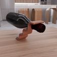 untitled1.png 3D Wine Bottle Holder Stand Accessory with Stl Files & 3D Printing, Stand Desk, Bottle Stand, 3D Printed Decor, Ready To Print