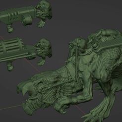 V3.1.jpg 3D-Datei Gnaar Locks Berittene Jäger kostenlos・3D-druckbares Modell zum herunterladen