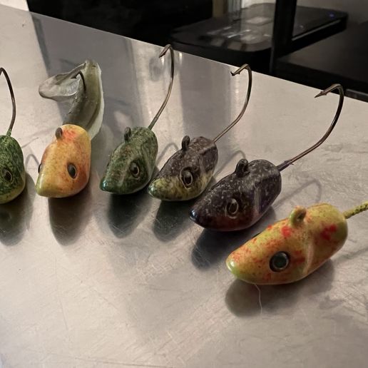 Swimbait Vertical Jig Head Mold 3D model