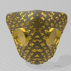MLV1.JPG STL file Louis Vuitton Mask・3D printable model to download