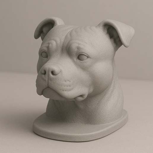 Staffordshire Bull Terrier staffie dog head 3D model