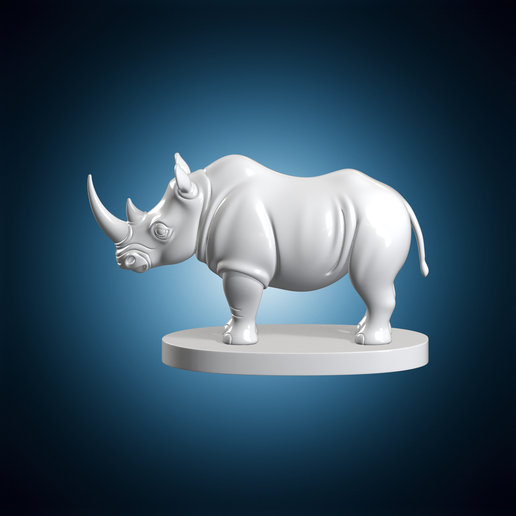 Minimalist Rhino 3D Print Model